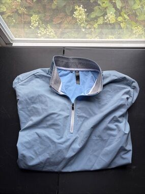GOLF adidas Light Blue Half-Zip Shirt Jacket XL.